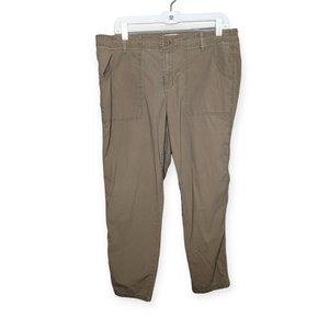 Liz Claiborne Straight Leg Cargo Classic Pants Gray/Brown Size 14
